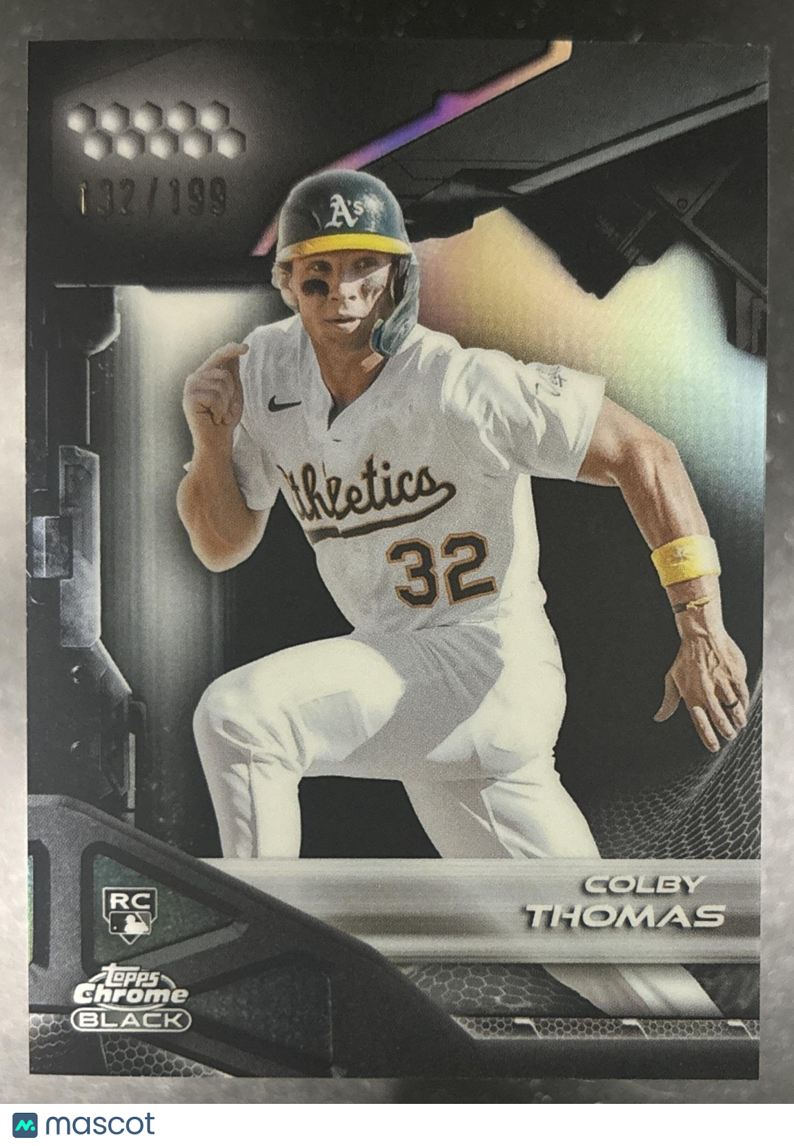 2026 Topps Chrome Black Colby Thomas Refractor /199 #133 RC Athletics