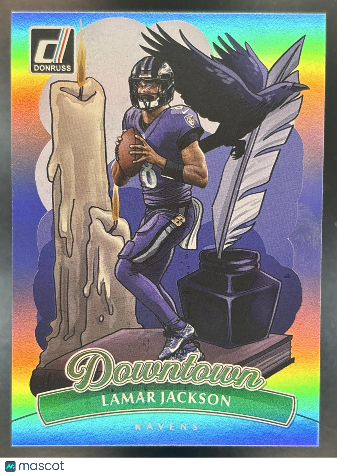 2025 Panini Donruss Lamar Jackson Downtown! SP #1 Baltimore Ravens