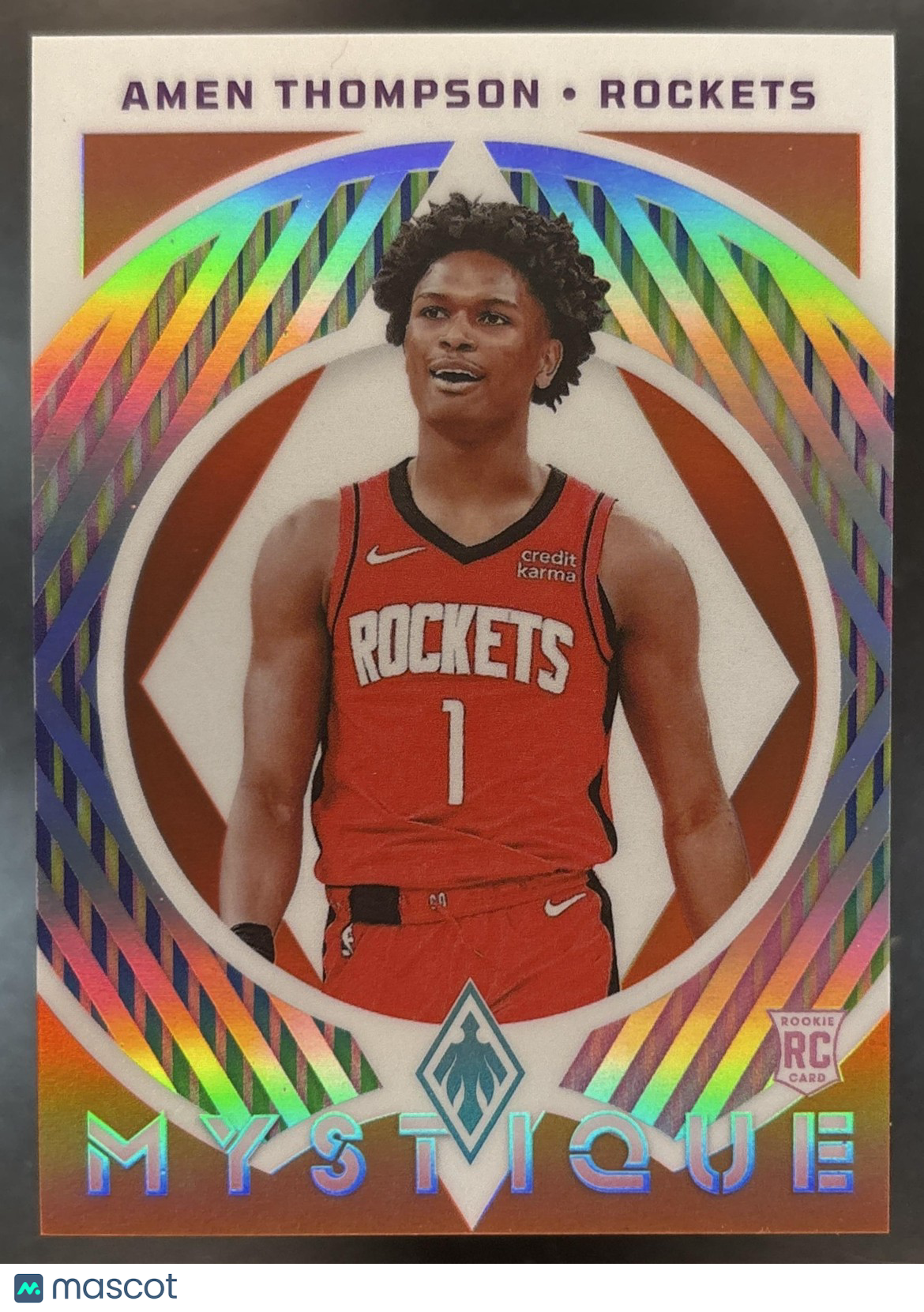 2023-24 Panini Phoenix Amen Thompson Mystique Orange /49 #6 RC Houston Rockets