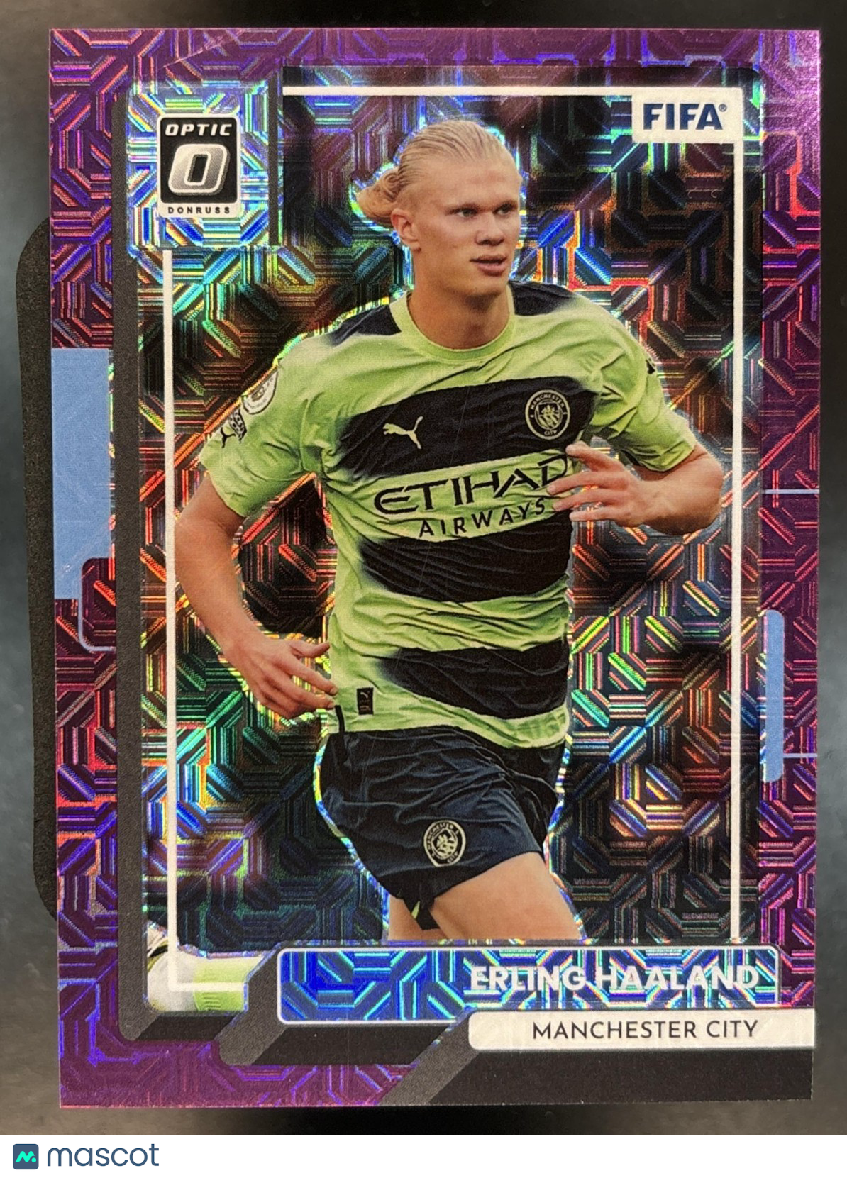 2022-23 Panini Donruss Erling Haaland Optic Purple Mojo /25 #160 Manchester City