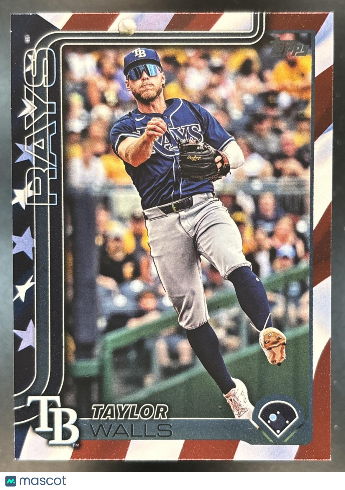 2025 Topps Taylor Walls Independence Day /76 #502 Tampa Bay Rays