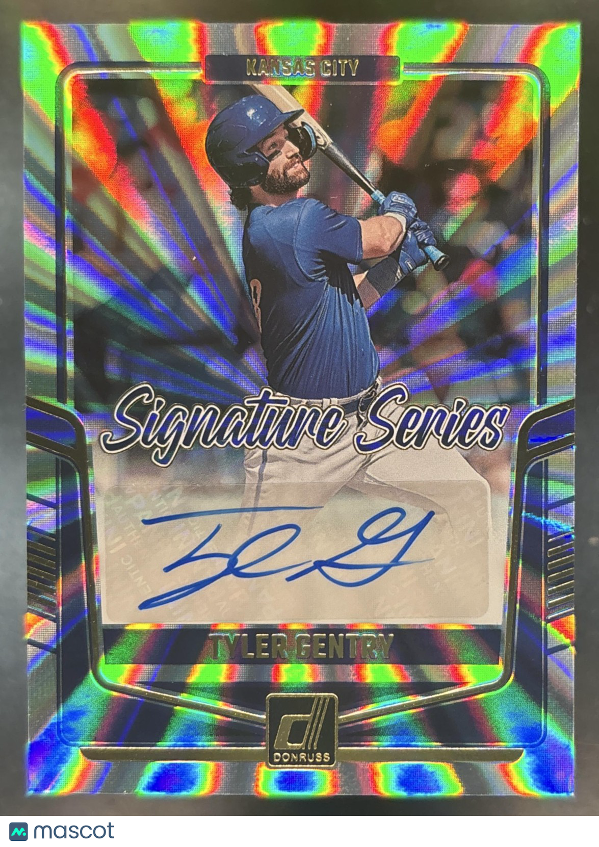 2024 Donruss Tyler Gentry Signature Series Laser Auto RC Kansas City Royals