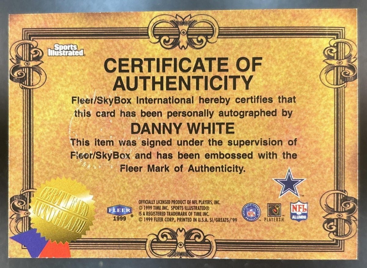 1999 Fleer Sports Illustrated Danny White Auto #NNO Dallas Cowboys