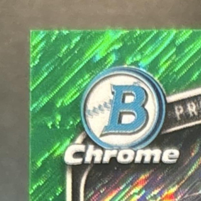 2025 Bowman Fabian Lopez Chrome Auto Green Shimmer /99 1st Prospect Marlins