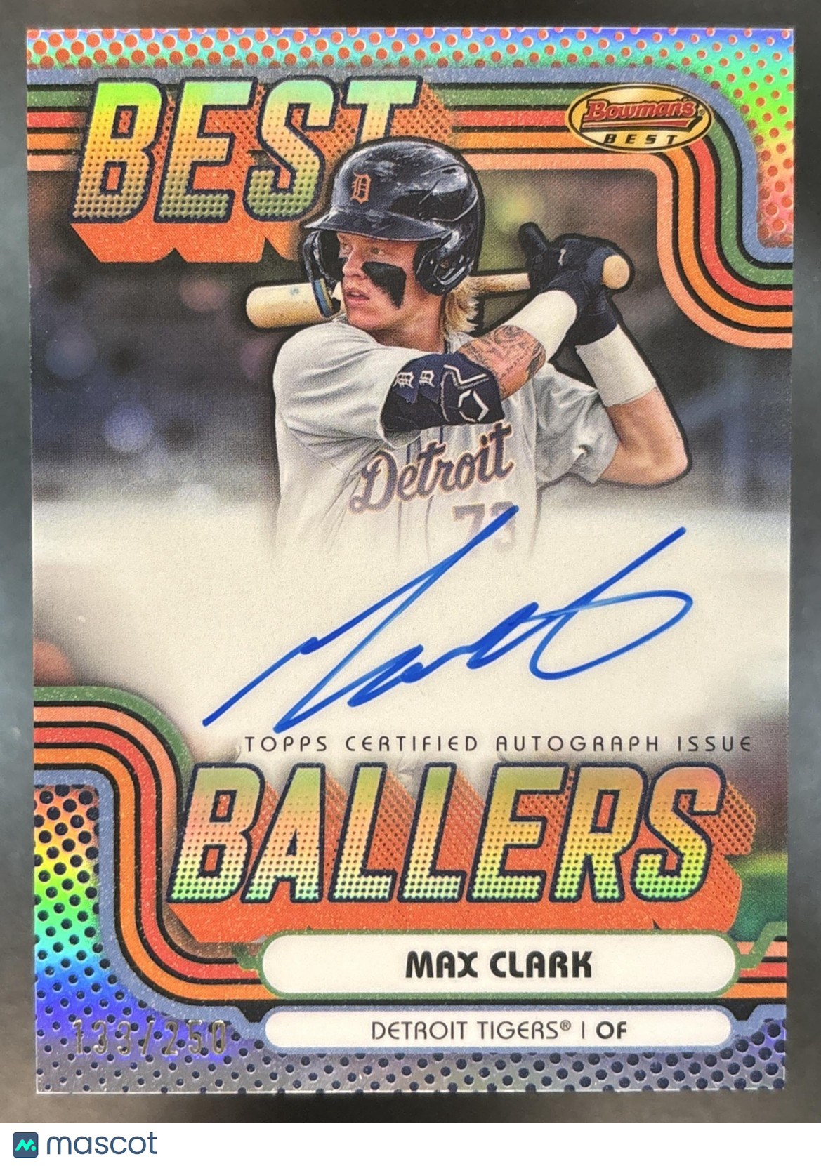 2024 Bowman's Best Max Clark Ballers Auto /250 #BBA-MC Detroit Tigers