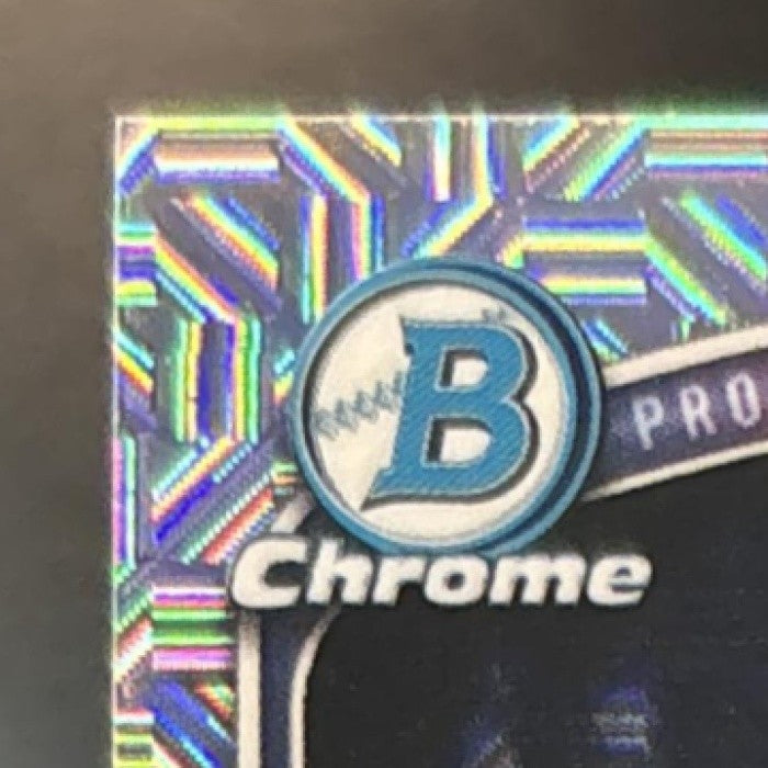 2025 Bowman Yolfran Castillo Chrome Prospect Auto Mega Box Refractor Rangers