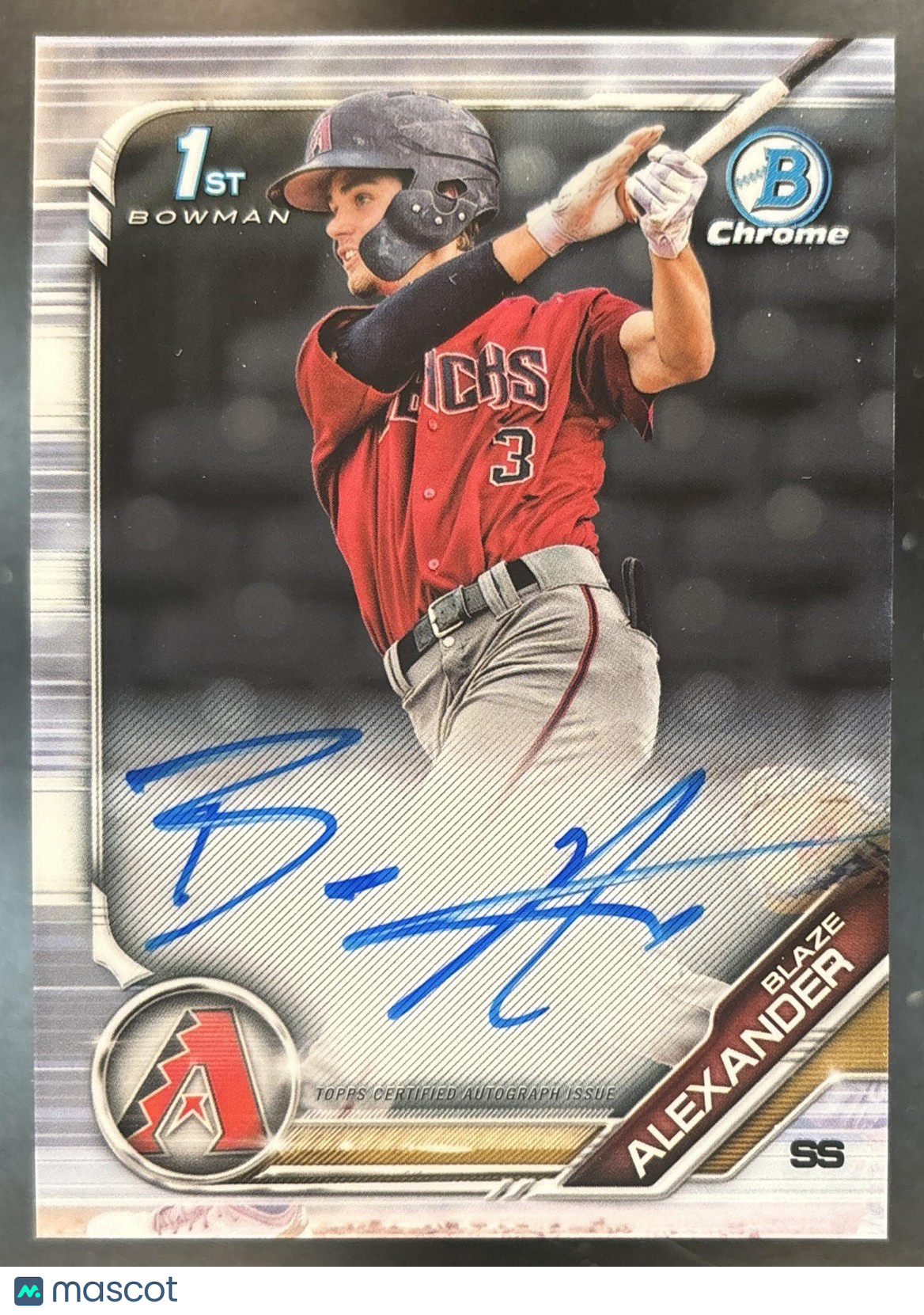 2019 Bowman Blaze Alexander Chrome Auto #CPA-BA 1st Prospect