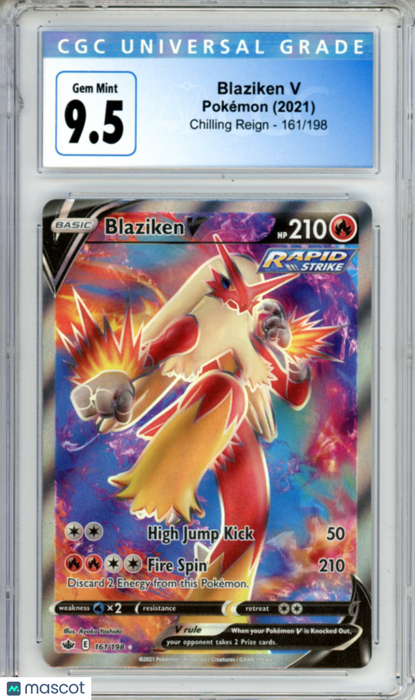 2021 Pokémon Blaziken V #161/198 English CGC 9.5 Gem Mint