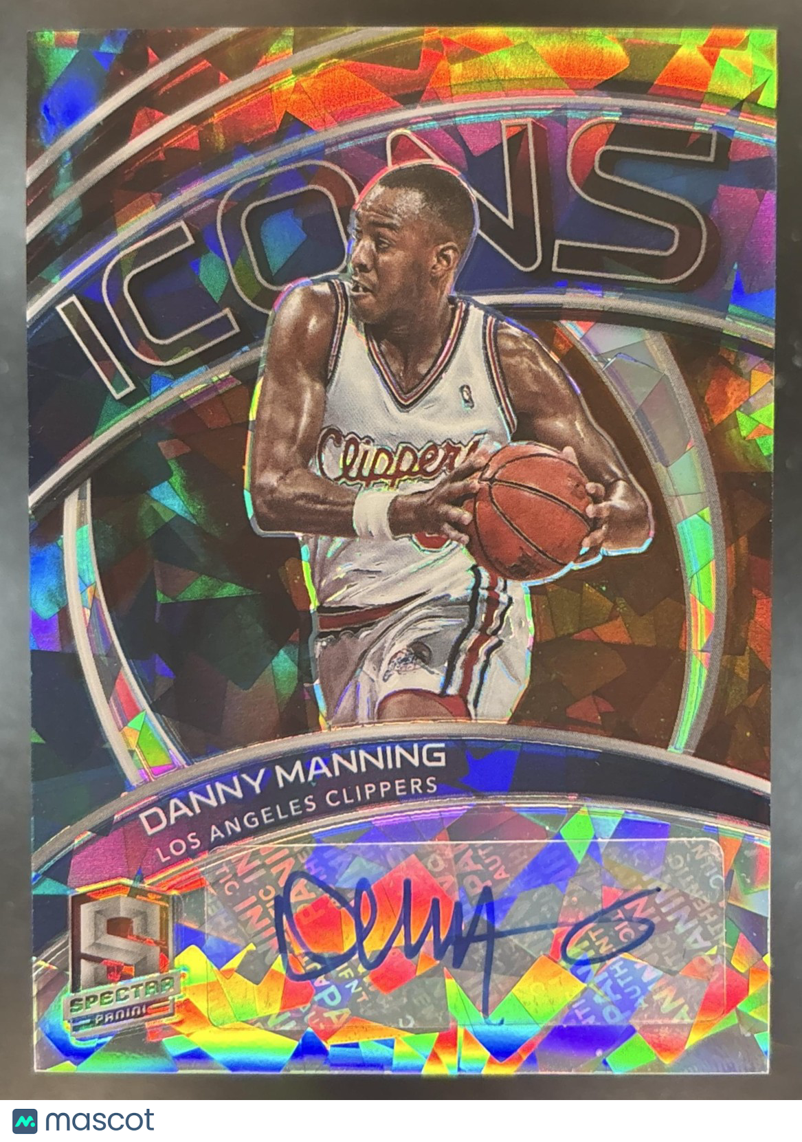 2020-21 Panini Spectra Danny Manning Icons Auto Astral /20 Los Angeles Clippers