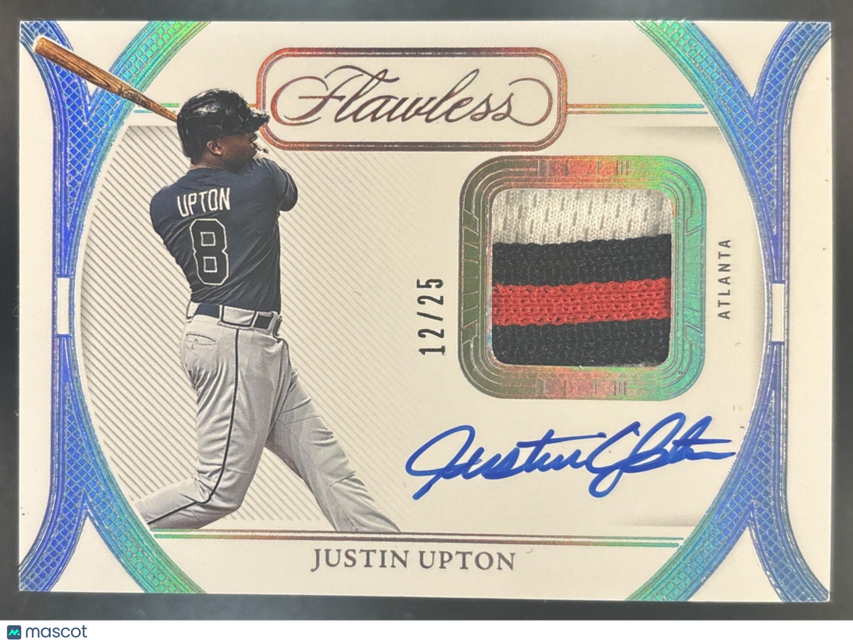 2024 Panini Flawless Justin Upton Prime Patch Auto Horizontal /25 Atlanta Braves