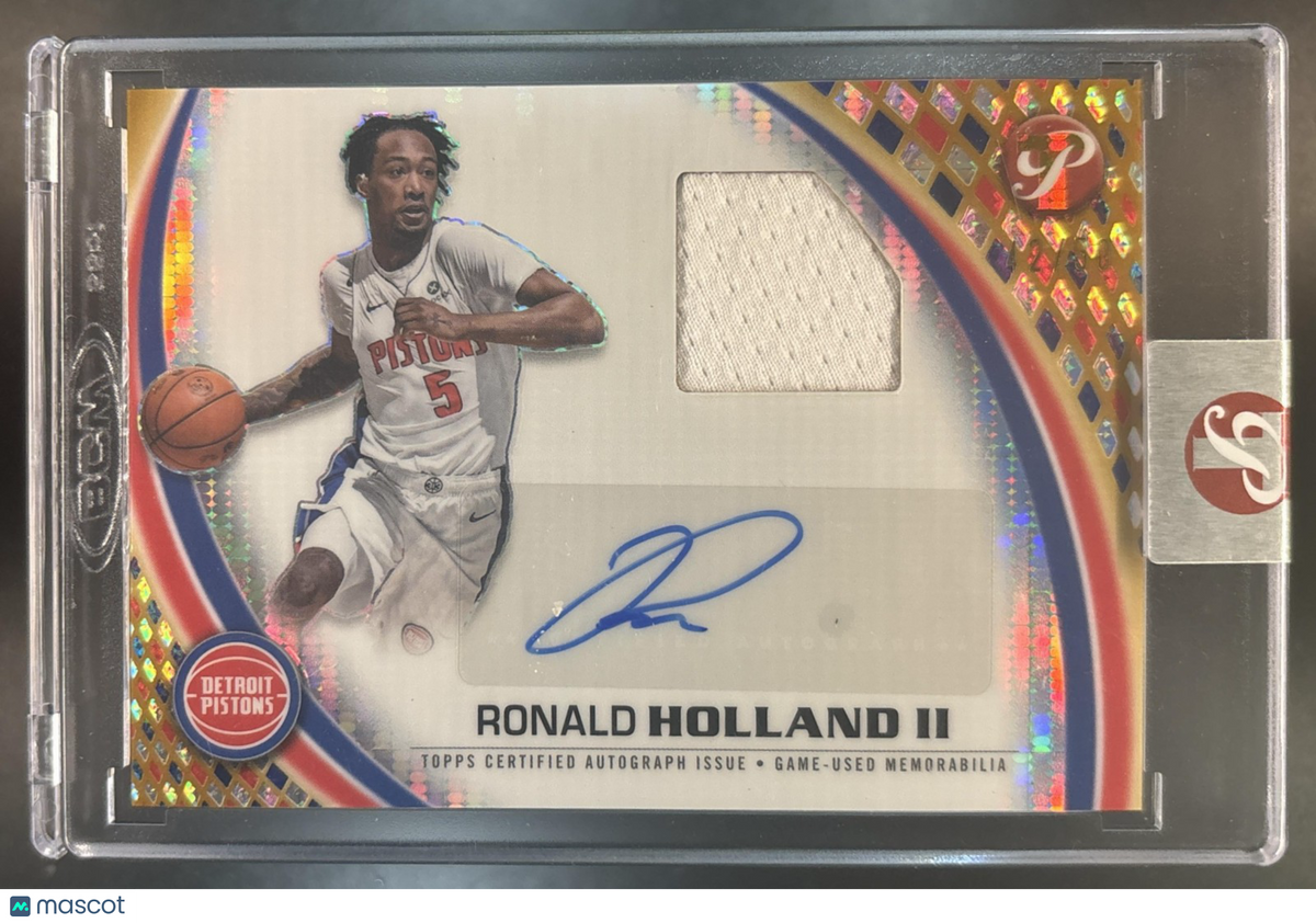 2025-26 Topps Pristine Ronald Holland II Pieces Auto Relics Gold /50 MEM Pistons