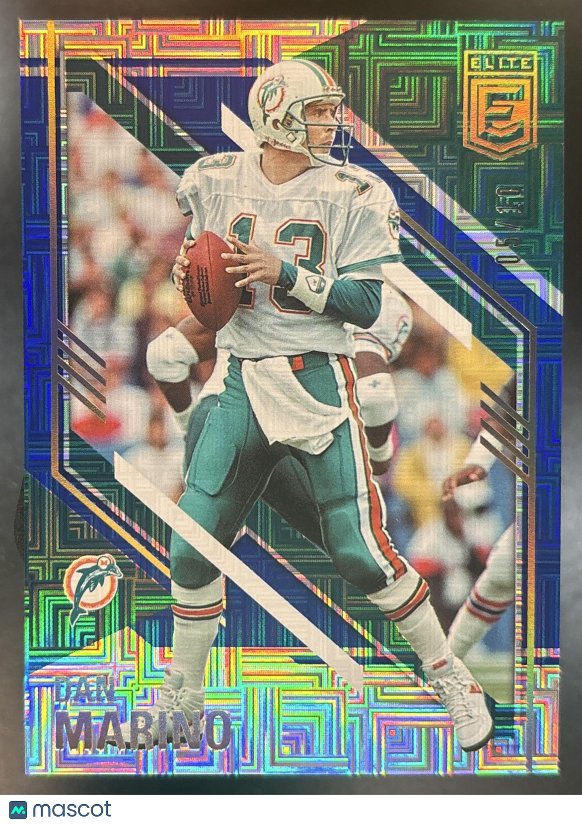 2021 Panini Donruss Elite Dan Marino Blue /10 #26 Miami Dolphins