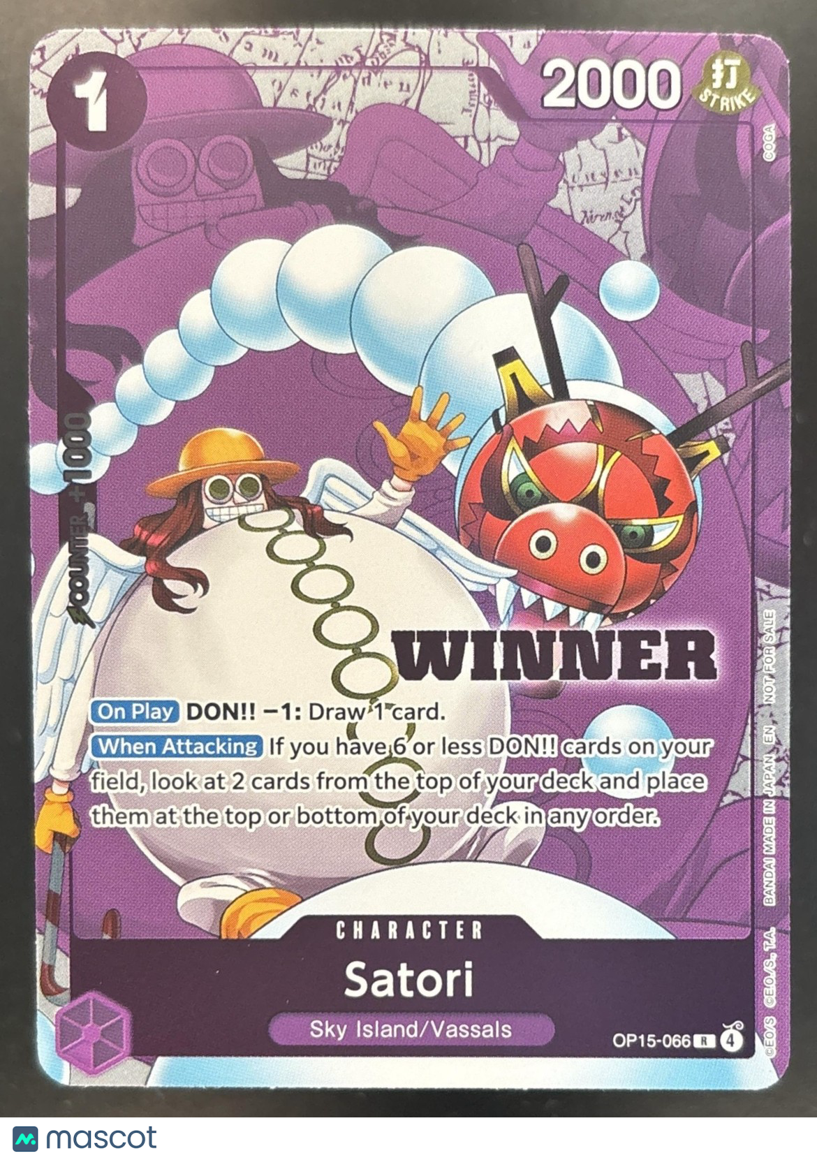 2026 One Piece Adventure on Kami's Island Satori Rare #OP15-066 WINNER