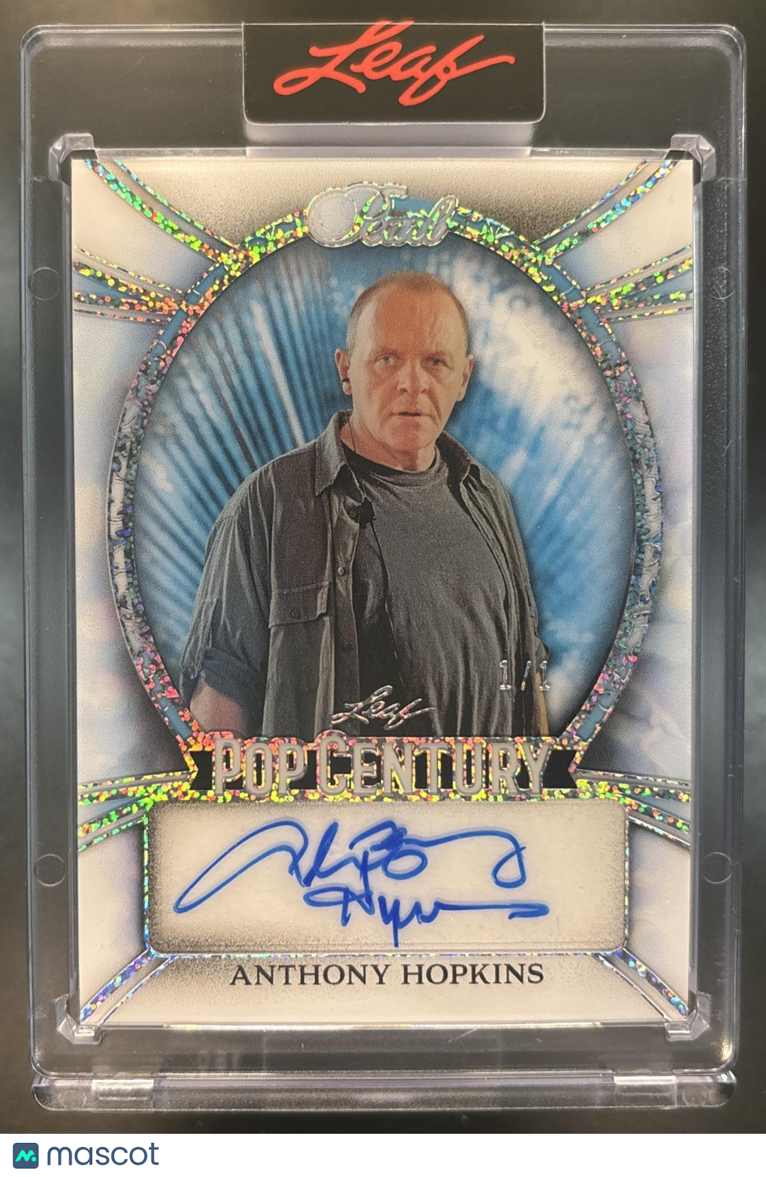 2026 Leaf Metal Pop Century Anthony Hopkins Pearl Signatures Black 1/1 Auto