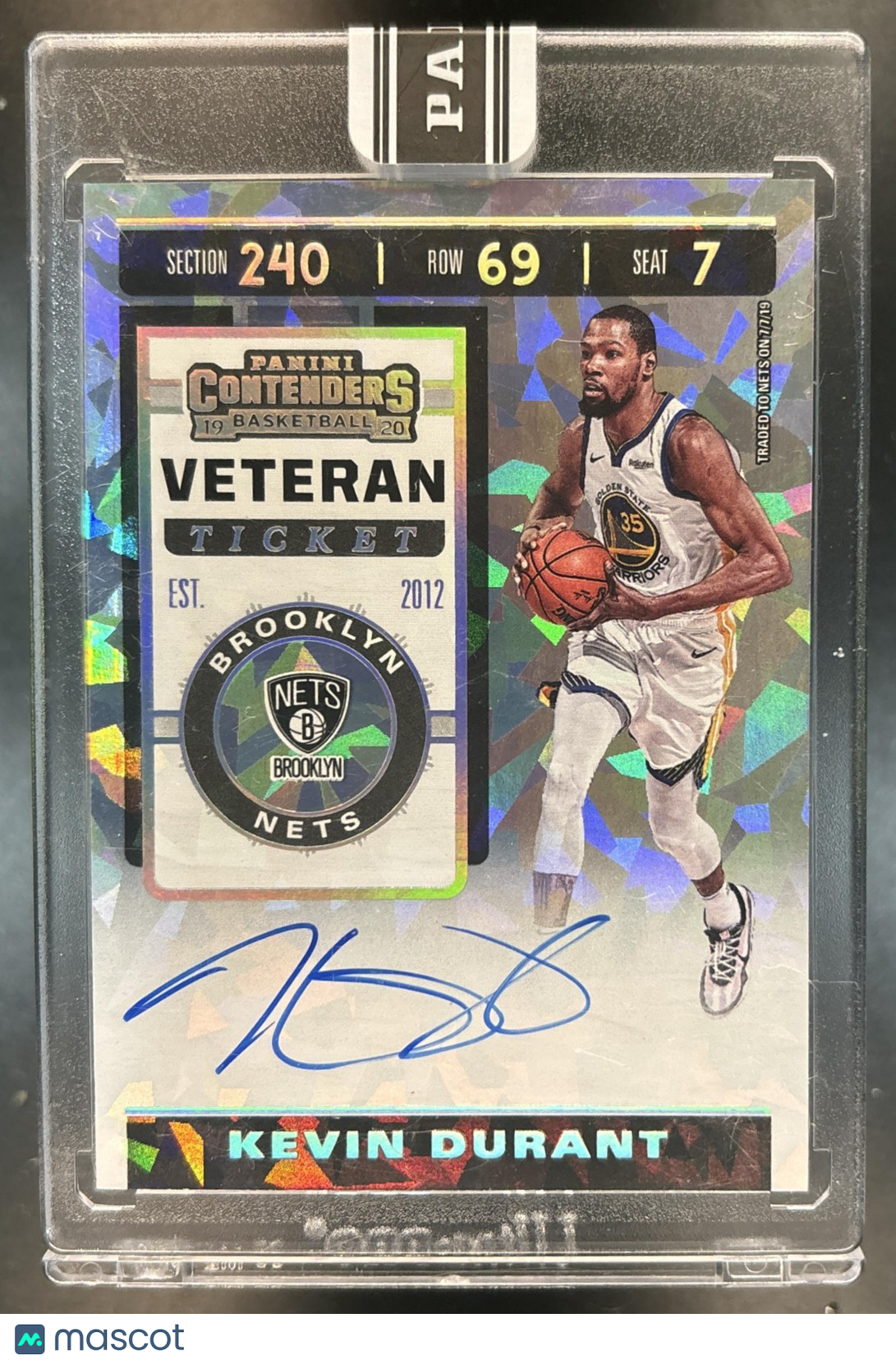 Black Box 1/1 2019-20 Panini Contenders Kevin Durant Championship Ticket Auto