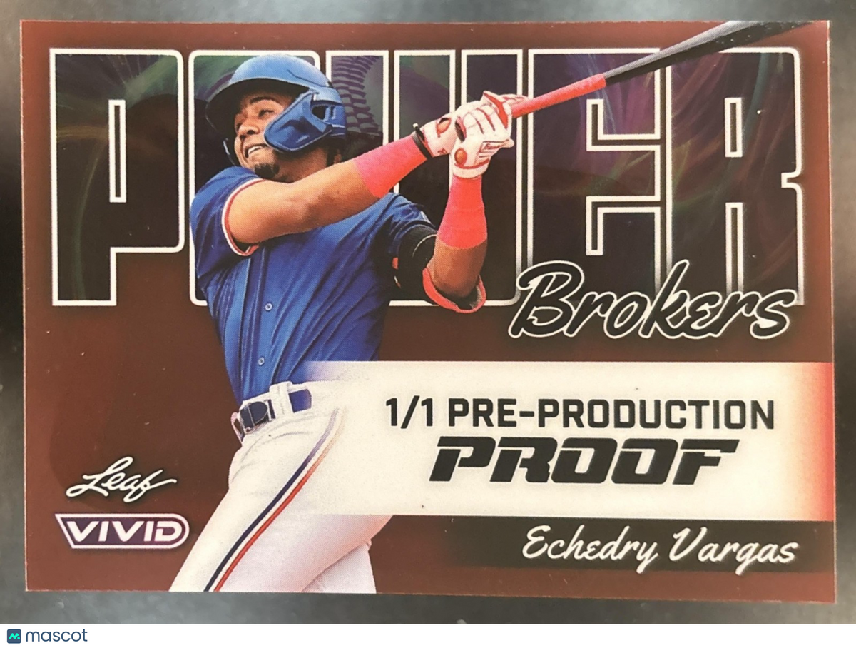 2024 Leaf Vivid Echedry Vargas Power Brokers Orange 1/1 Pre-Production Proof