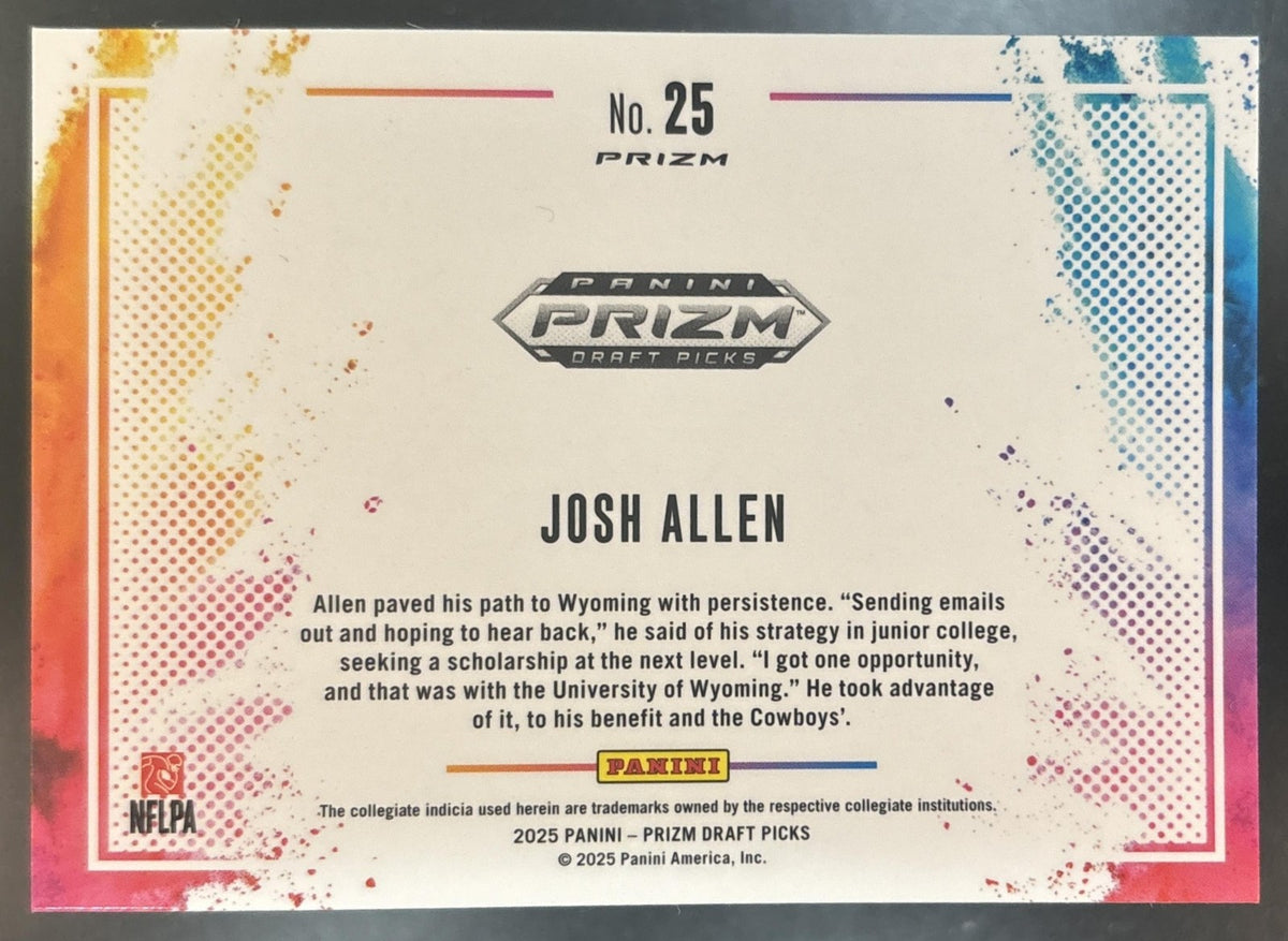 2025 Panini Prizm Draft Picks Josh Allen Black Color Blast #25