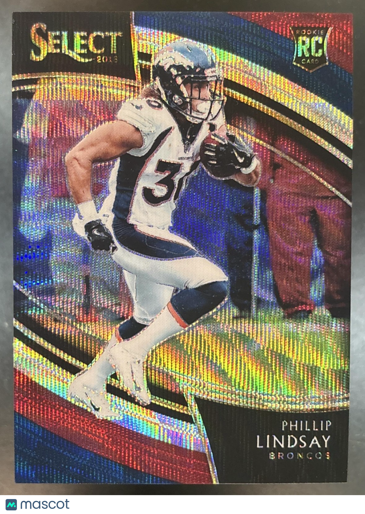 2018 Panini Select Phillip Lindsay Tri Color Prizm /99 #224 RC Denver Broncos