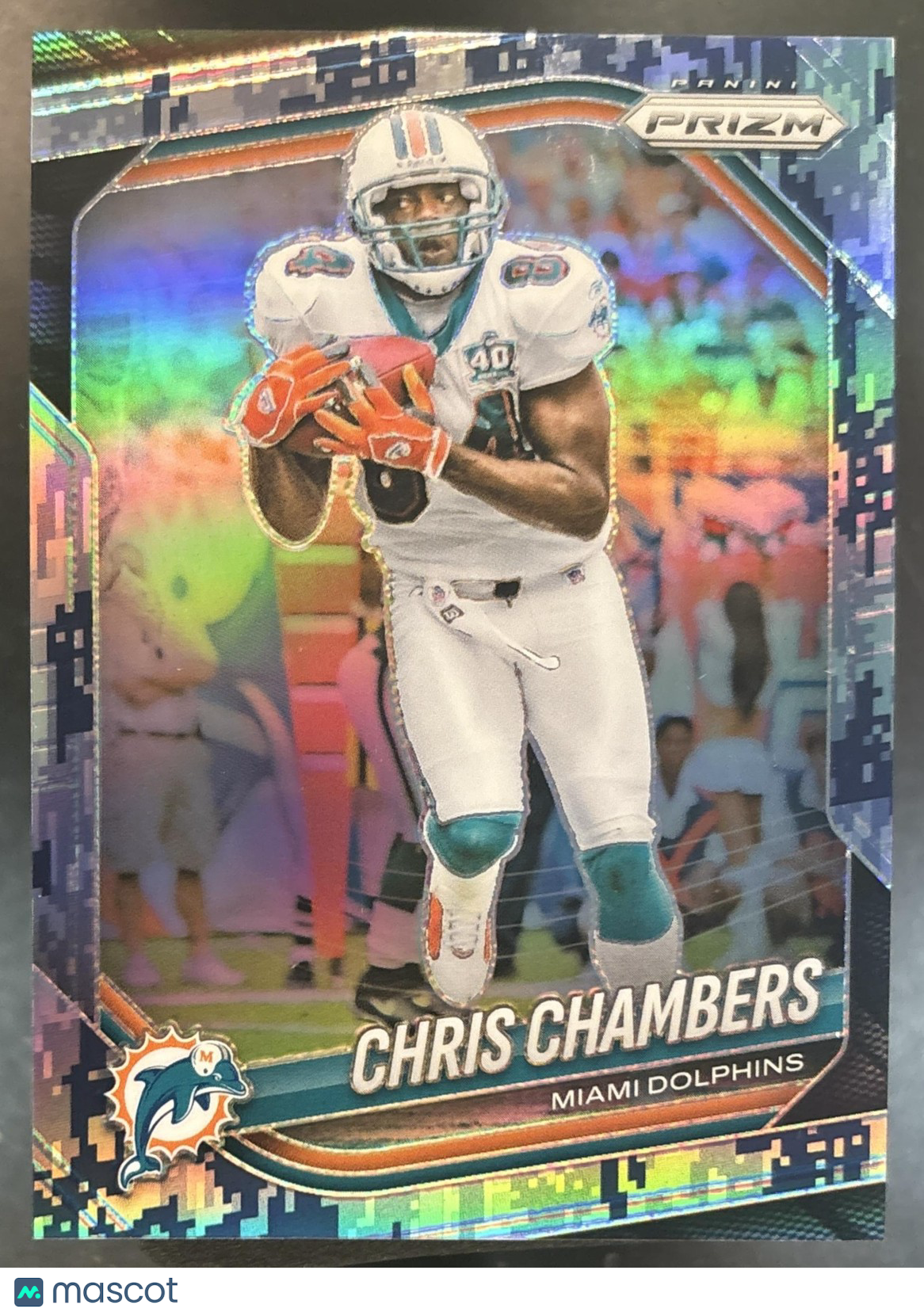 2025 Panini Prizm Chris Chambers Navy Camo /25 #107 Miami Dolphins