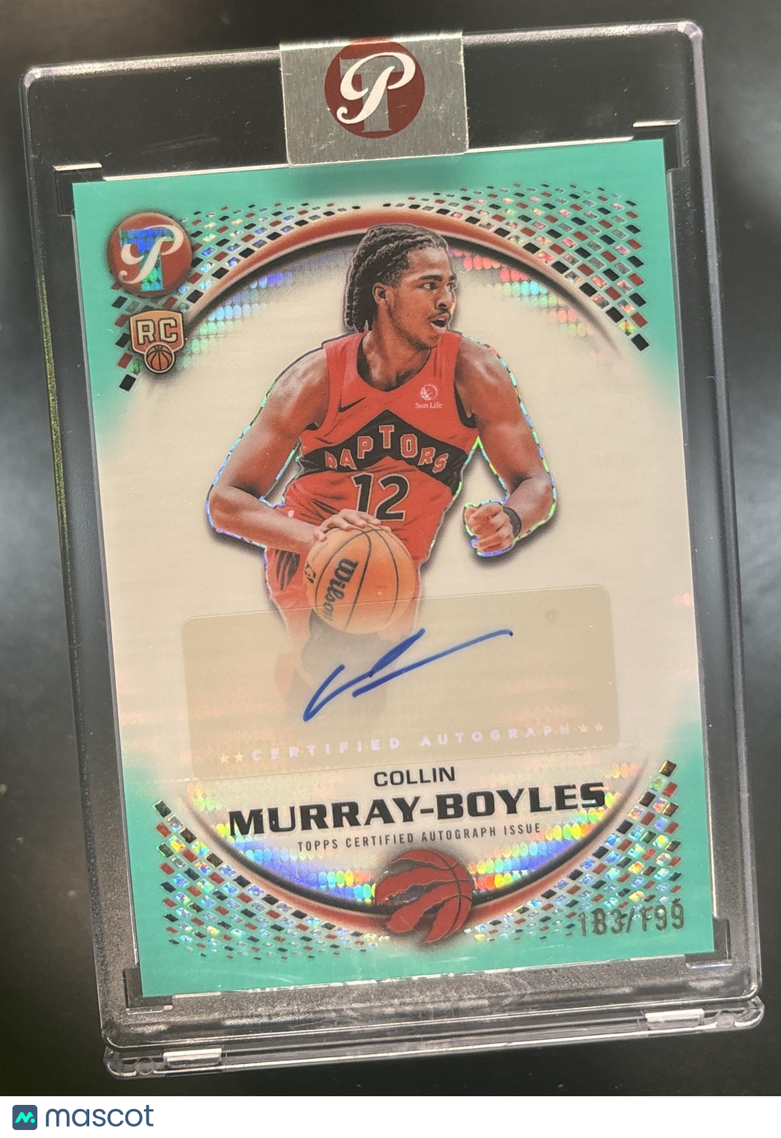 2025-26 Topps Pristine Collin Murray-Boyles Auto Aqua /199 RC Toronto Raptors