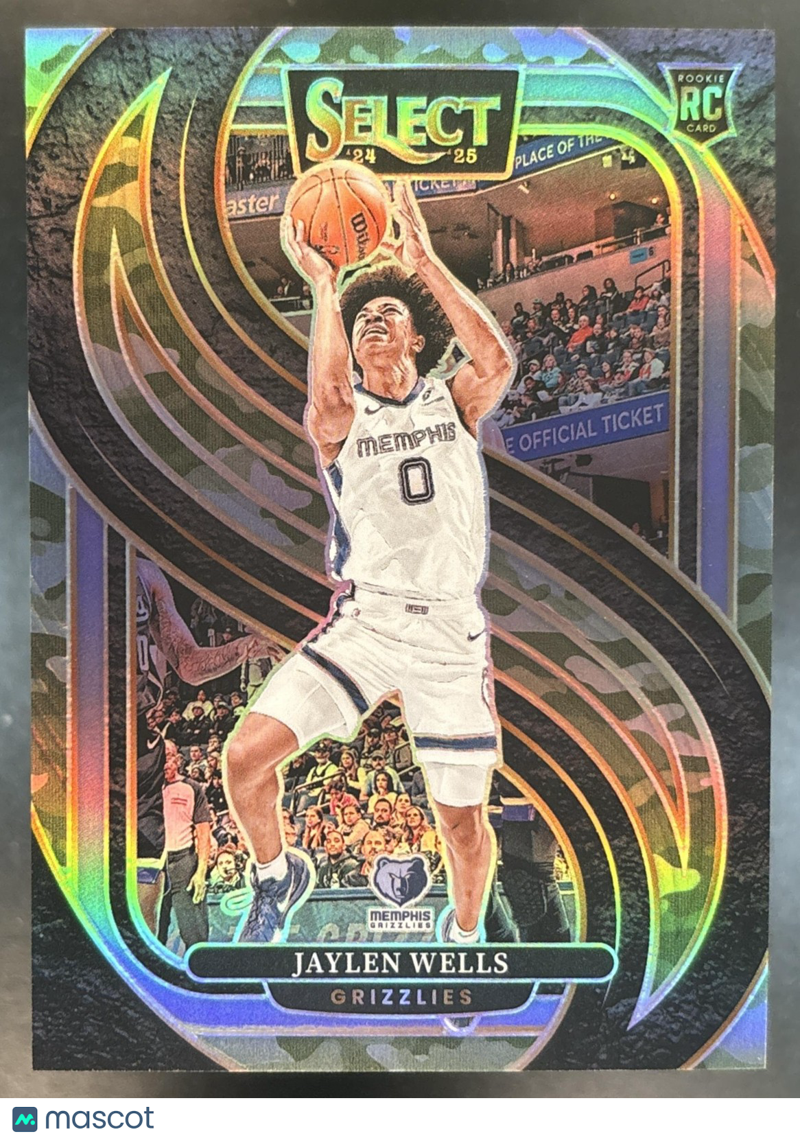 2024-25 Panini Select Jaylen Wells Green Camo /125 #188 Memphis Grizzlies