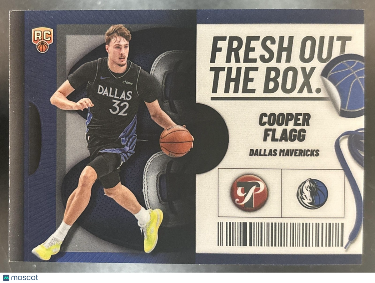2025-26 Topps Pristine Cooper Flagg Fresh Out of the Box RC Dallas Mavericks