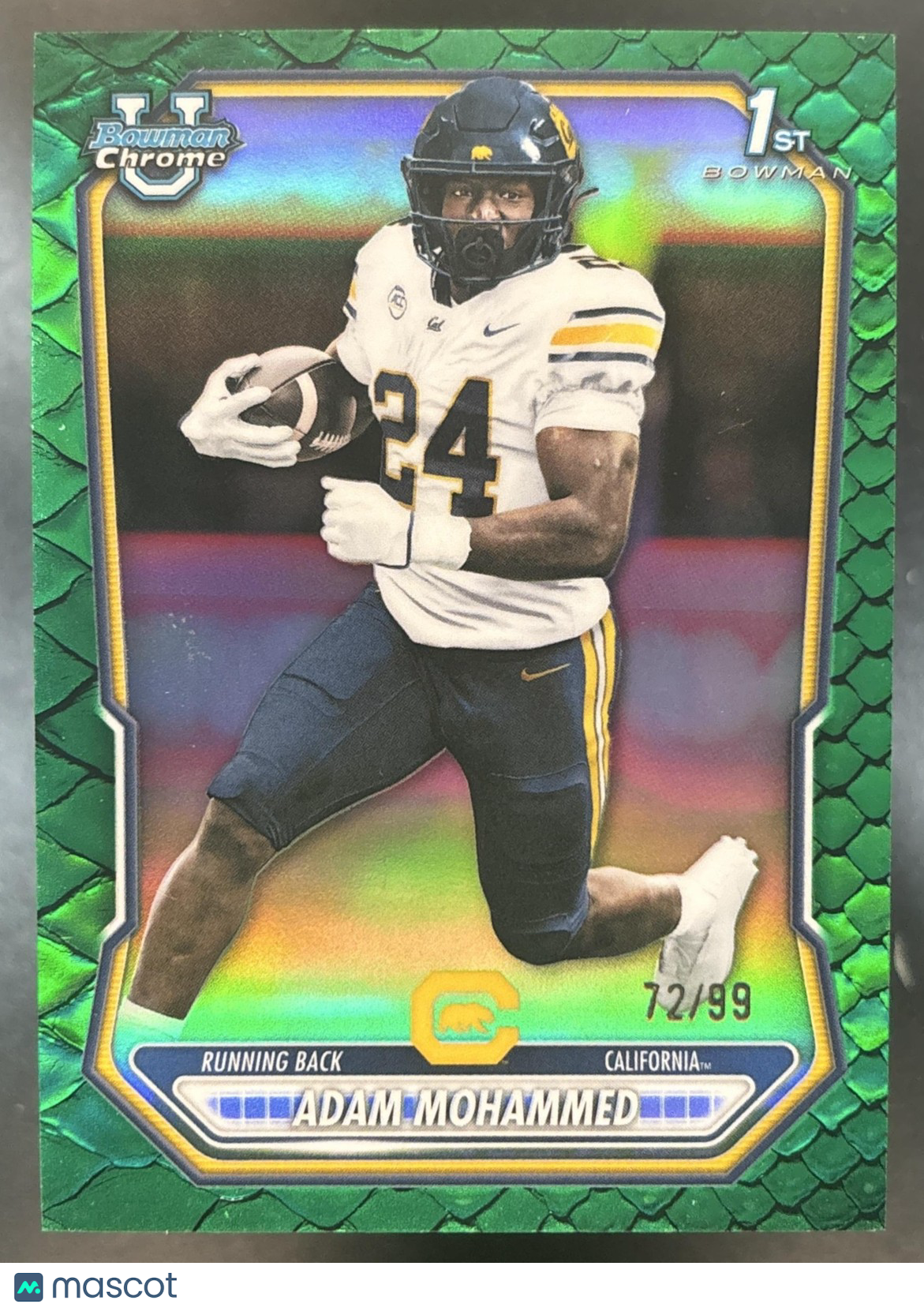 2026 Bowman Adam Mohammed Chrome Green Reptilian /99 #BCP-179 1st Prospect Bears
