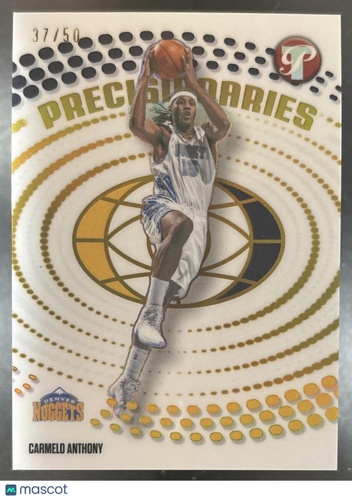 2025-26 Topps Pristine Carmelo Anthony Precisionaries Gold /50 Denver Nuggets