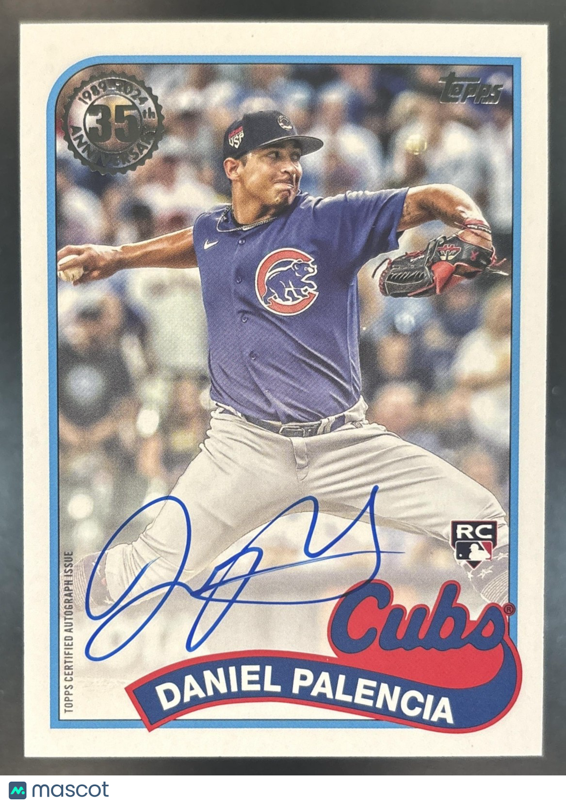 2024 Topps Daniel Palencia 1989 Baseball 35th Anniversary Auto RC Chicago Cubs