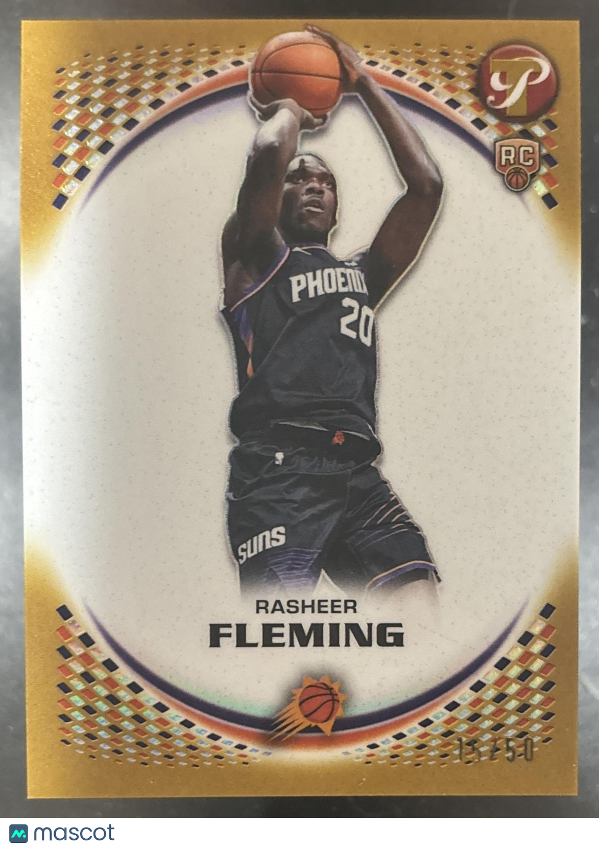 2025-26 Topps Pristine Rasheer Fleming Gold Refractor /50 #144 RC Phoenix Suns