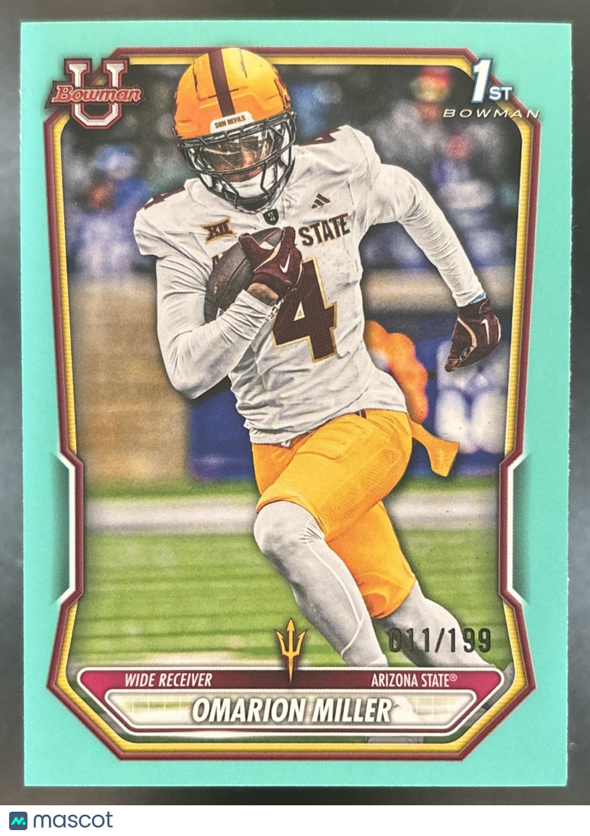 2026 Bowman Omarion Miller Paper Aqua /199 #BPP-34 1st Prospect Sun Devils