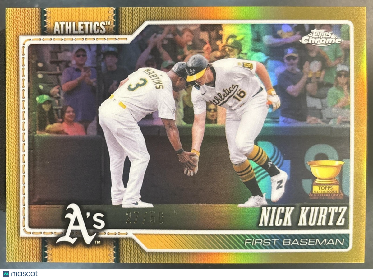 2026 Topps Chrome Nick Kurtz Image Variation Gold Refractor /50 #250 Athletics