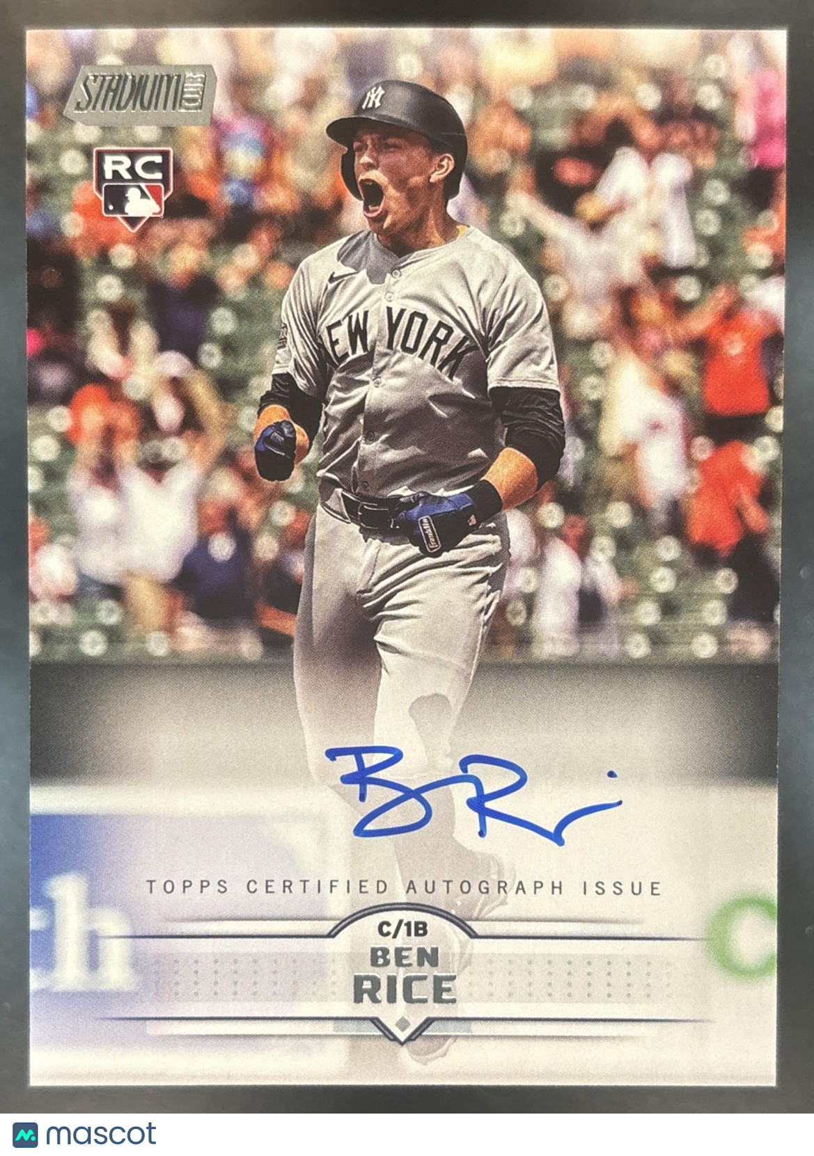 2025 Topps Stadium Club Ben Rice Auto #SCBA-BR RC New York Yankees