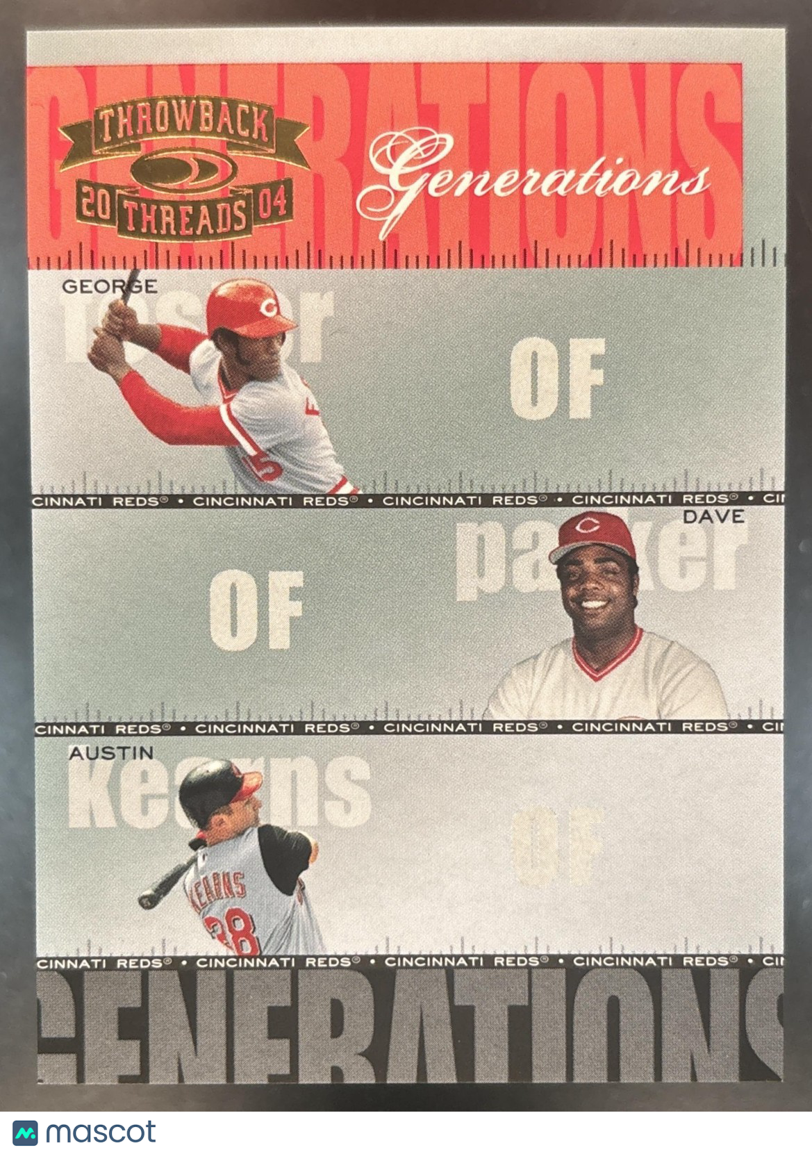2004 Donruss Throwback Threads George Foster Parker Kearns Generations /1500