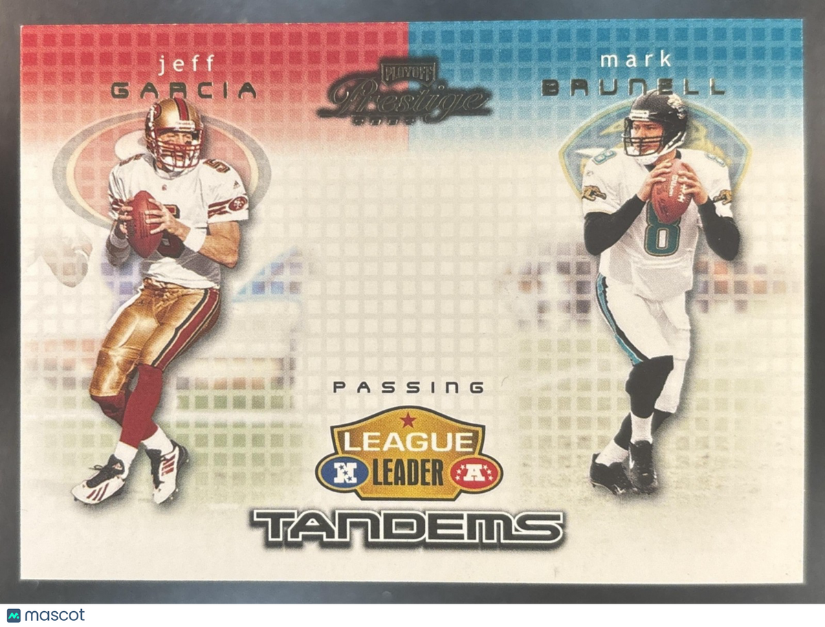 2002 Playoff Prestige Mark Brunell Jeff Garcia League Leader Tandems