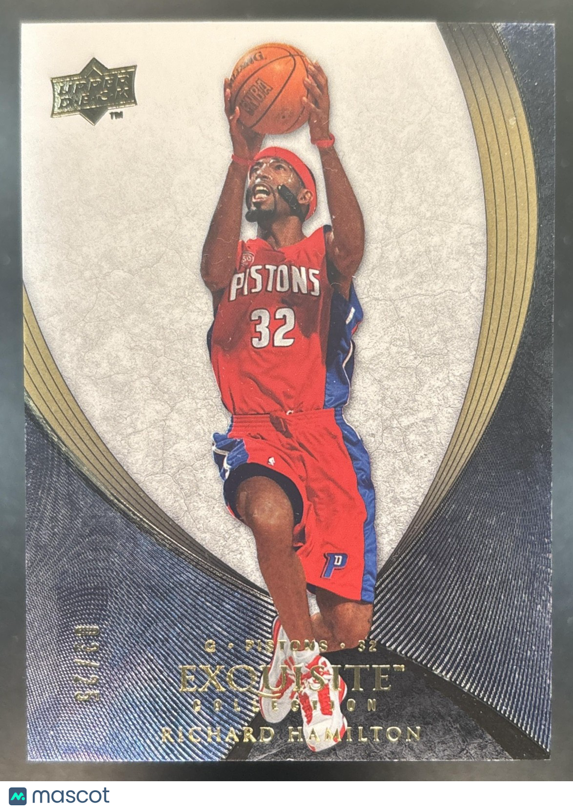 2007-08 Upper Deck Exquisite Collection Richard Hamilton Gold /25 #42 Pistons