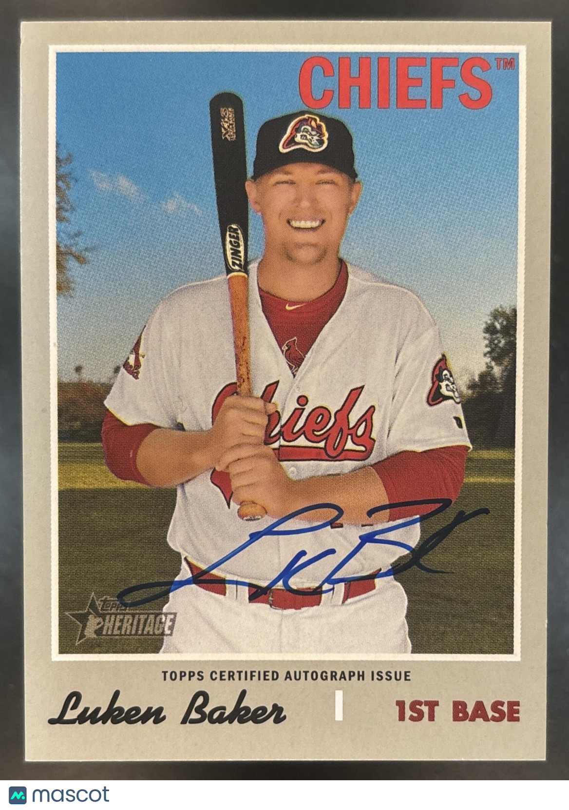 2019 Topps Heritage Minor League Luken Baker Real One Auto #ROA-LB
