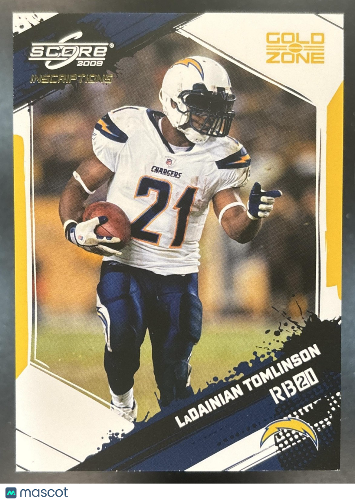 2009 Panini Score Inscriptions LaDainian Tomlinson Gold Zone /50 #242 Chargers
