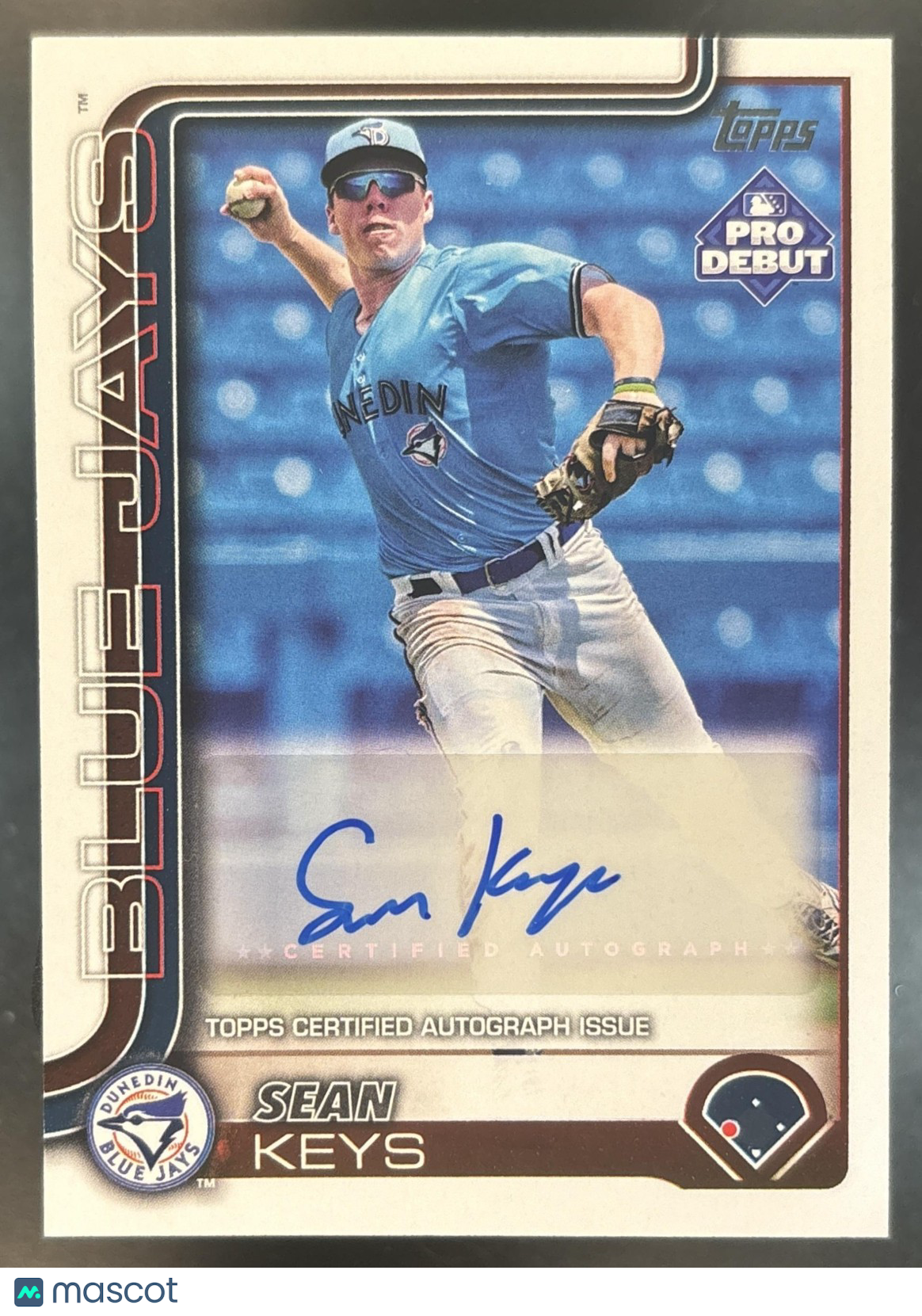 2025 Topps Pro Debut Sean Keys Auto Dunedin Blue Jays