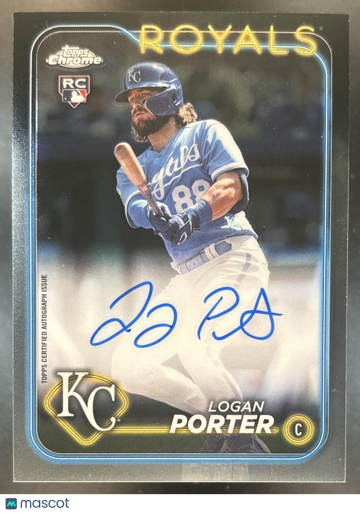 2024 Topps Chrome Logan Porter Rookie Auto #RA-LP RC Kansas City Royals