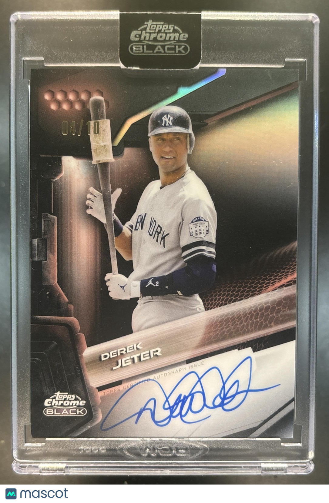 2026 Topps Chrome Black Derek Jeter Auto Rose Gold /10 #CBA-DJ New York Yankees