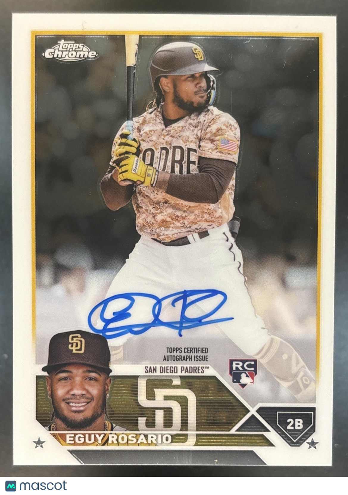2023 Topps Chrome Eguy Rosario Rookie Auto #RA-ER RC San Diego Padres