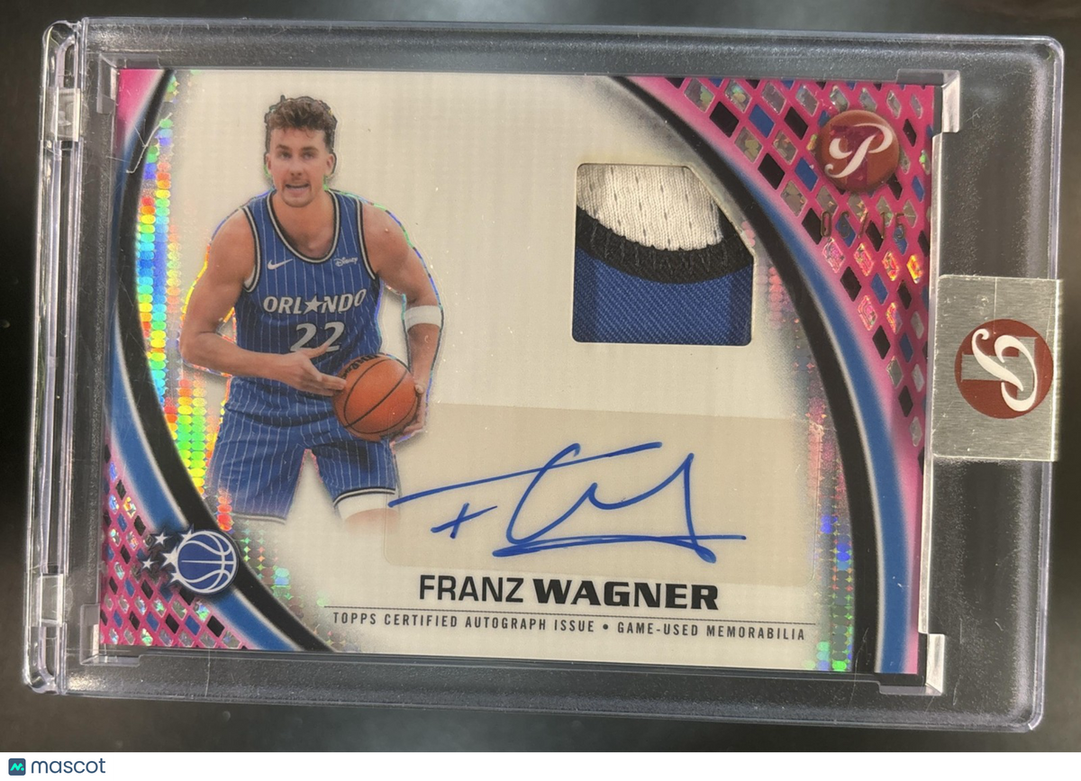 2025-26 Topps Pristine Franz Wagner Pieces Auto Relics Pink /15 MEM Magic