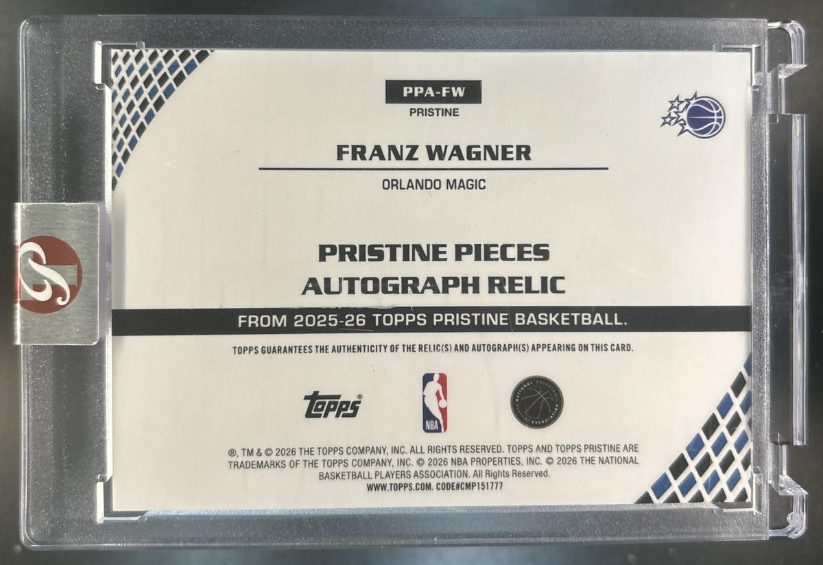 2025-26 Topps Pristine Franz Wagner Pieces Auto Relics Pink /15 MEM Magic