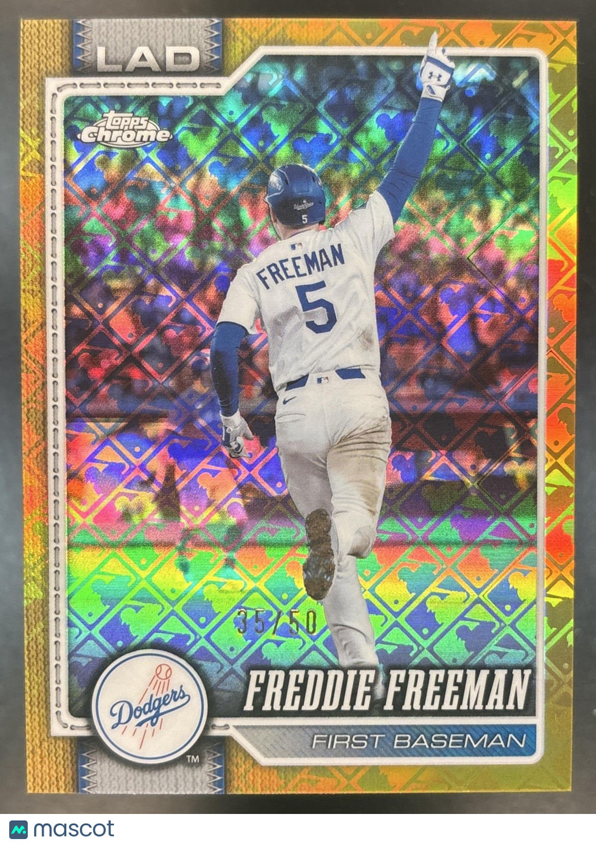 2026 Topps Chrome LogoFractor Freddie Freeman Image Variation Gold /50 #159