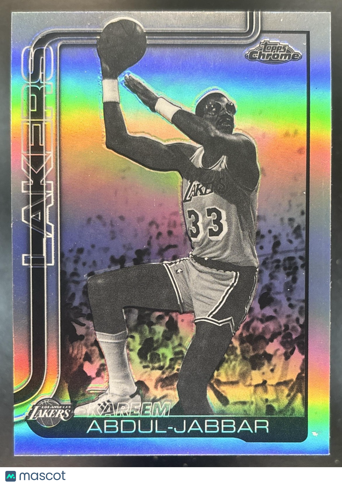 2025-26 Topps Chrome Update Kareem Abdul-Jabbar Negative Refractor #144 Lakers