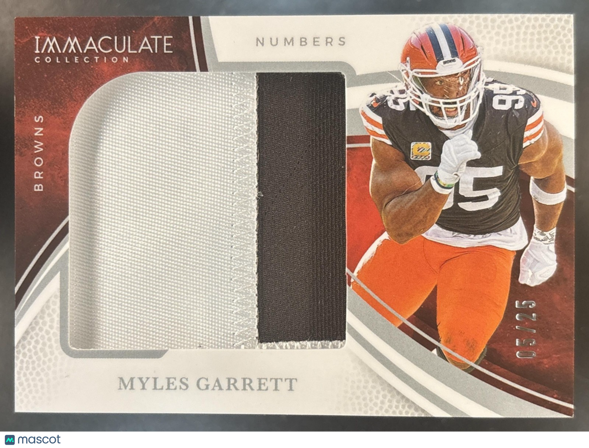2025 Panini Immaculate Collection Myles Garrett Numbers /25 Cleveland Browns