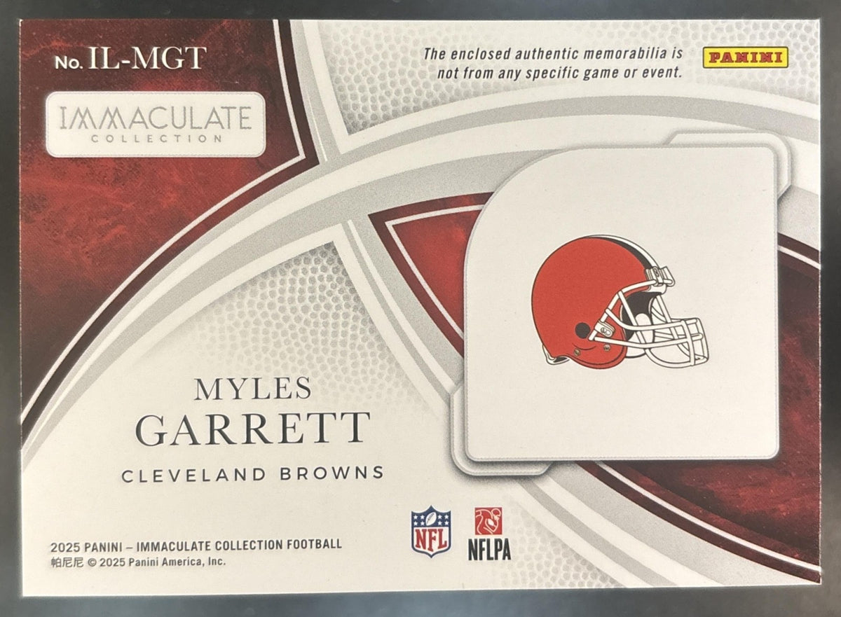 2025 Panini Immaculate Collection Myles Garrett Numbers /25 Cleveland Browns