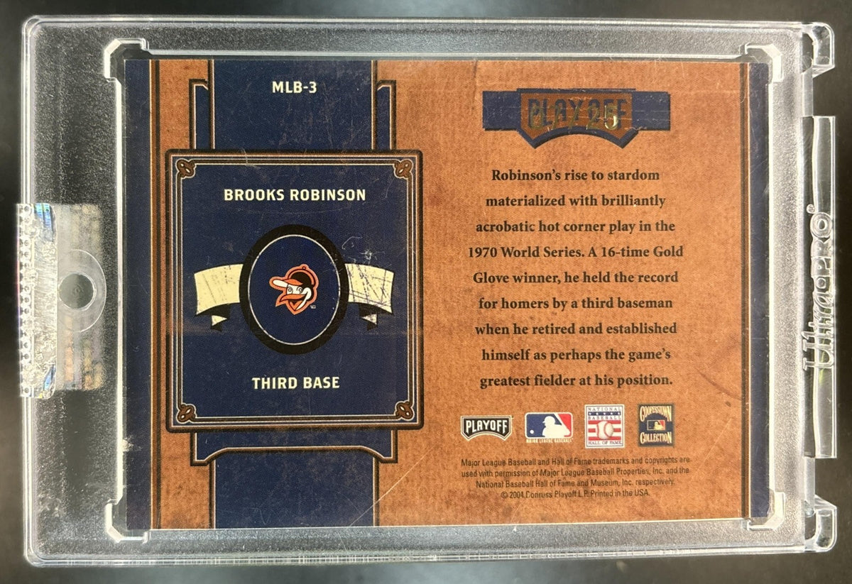 2004 Playoff Prime Cuts II Brooks Robinson MLB Icons Material /25 MEM Orioles