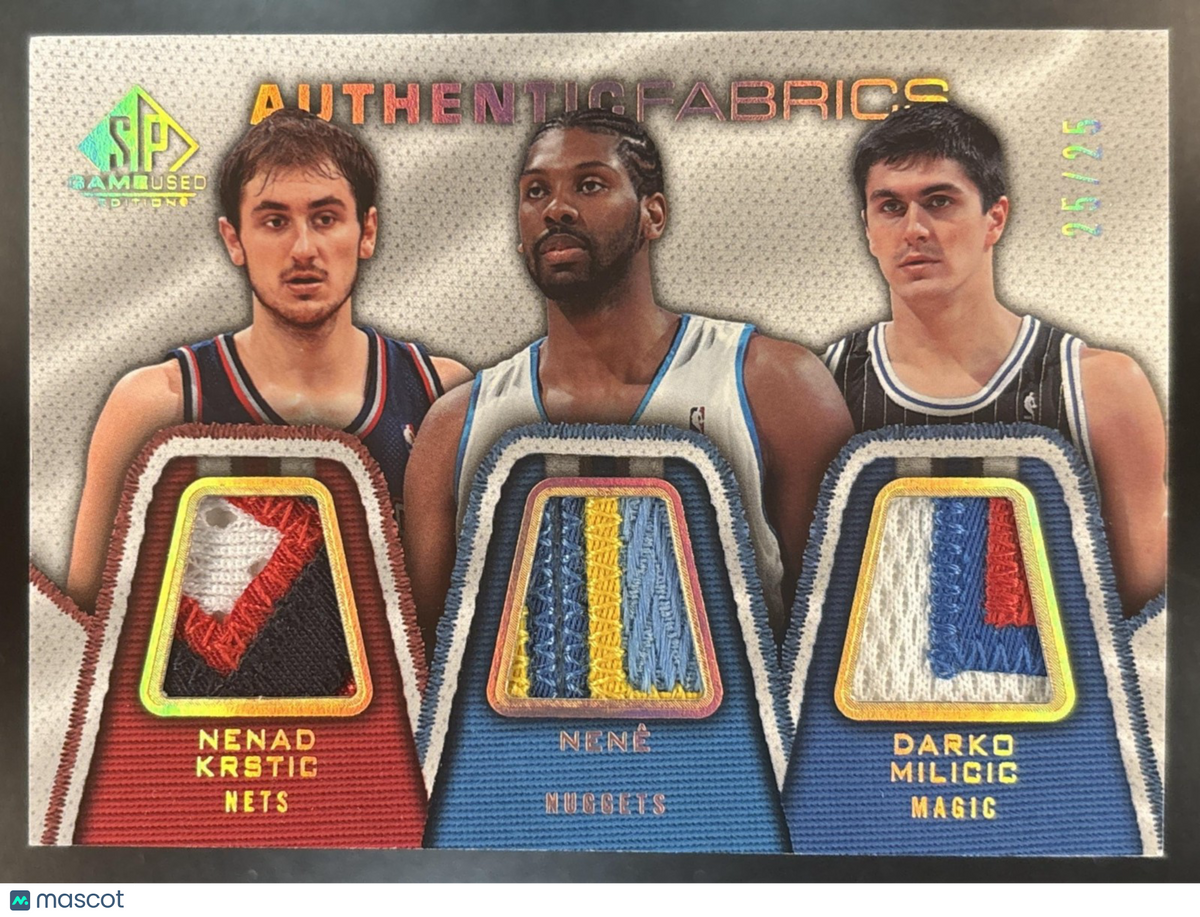 2007-08 SP Game Used Darko Milicic Nenad Krstic Nene Hilario Triple Patch 25/25